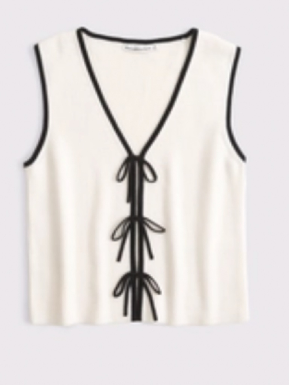 Tie-Front V-Neck Sweater Vest